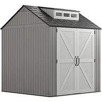 Rubbermaid Resin Outdoor Storage Shed With Floor (7 x 7 Ft) 